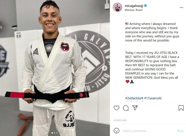 Mica Galvao Is BJJ’s Youngest Black Belt, How Old Do You Need to Be to