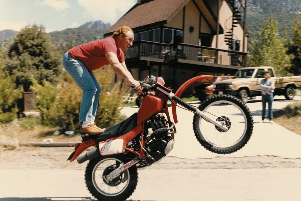 Gene LeBell Performing a Stunt